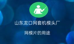 山东龙口网套机模头厂：网模片的用途