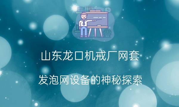 山东龙口机戒厂网套:发泡网设备的神秘探索