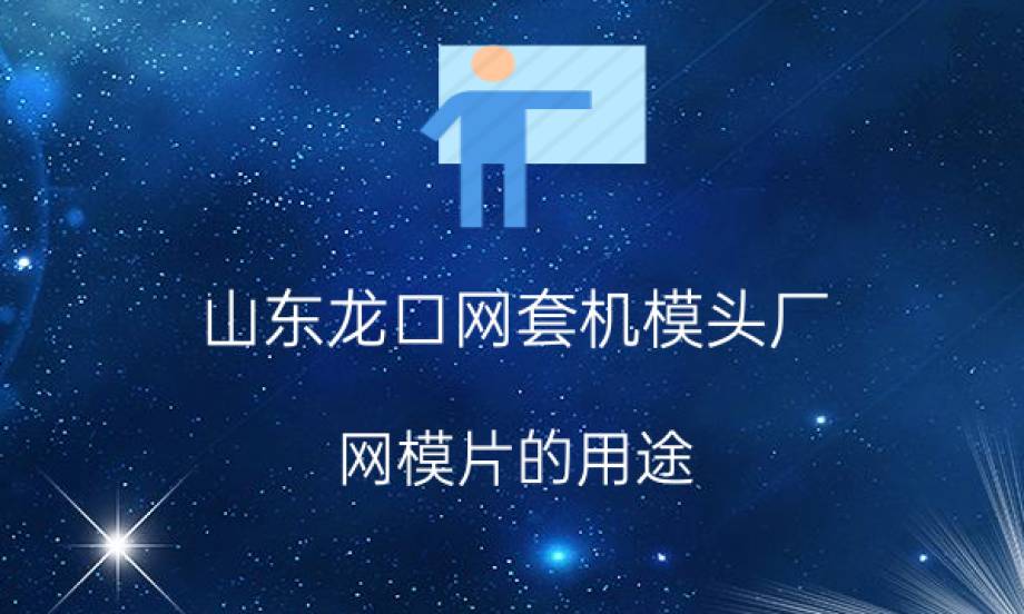 山东龙口网套机模头厂：网模片的用途